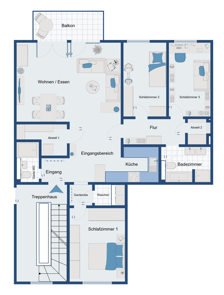 Grundriss Etagenwohnung M�nchengladbach