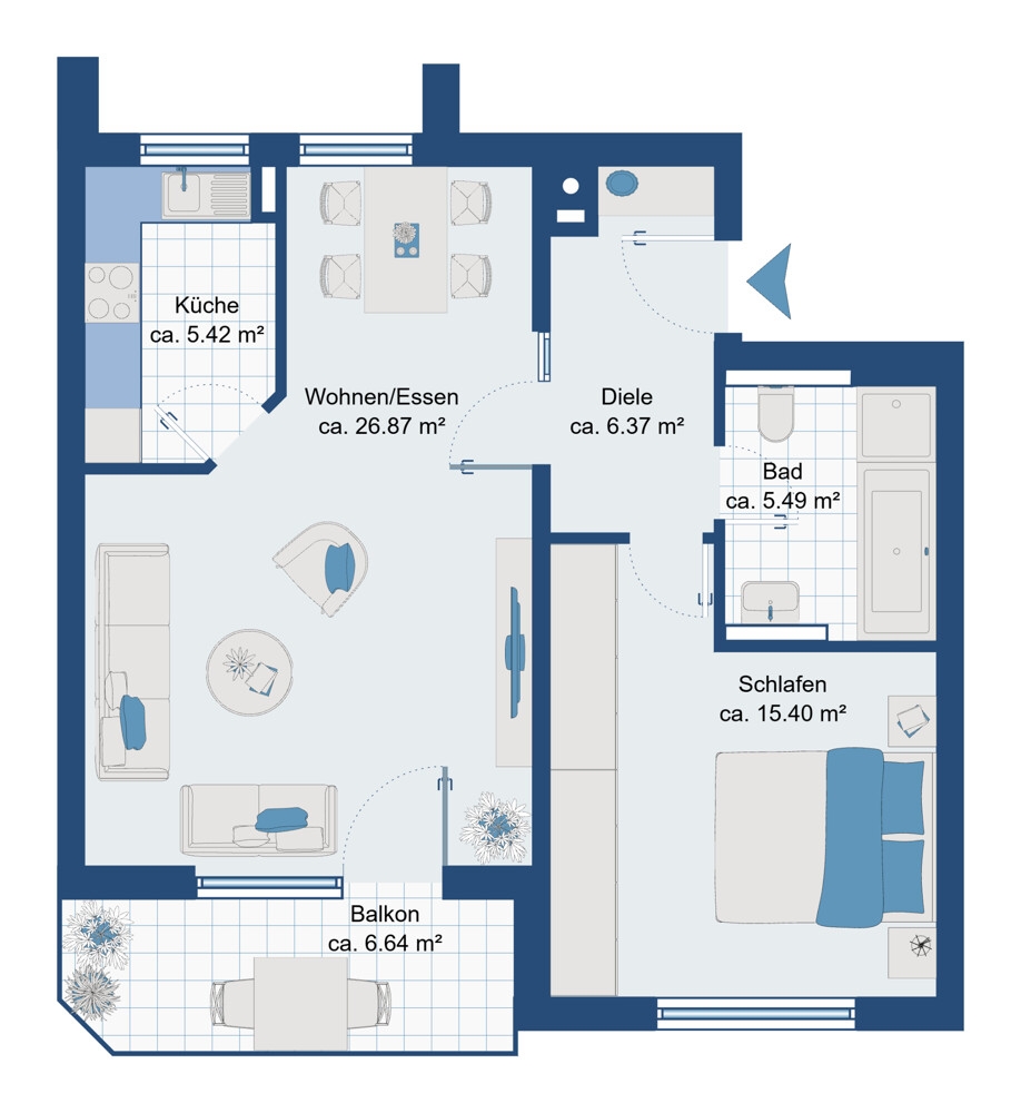 Grundriss Etagenwohnung Krefeld