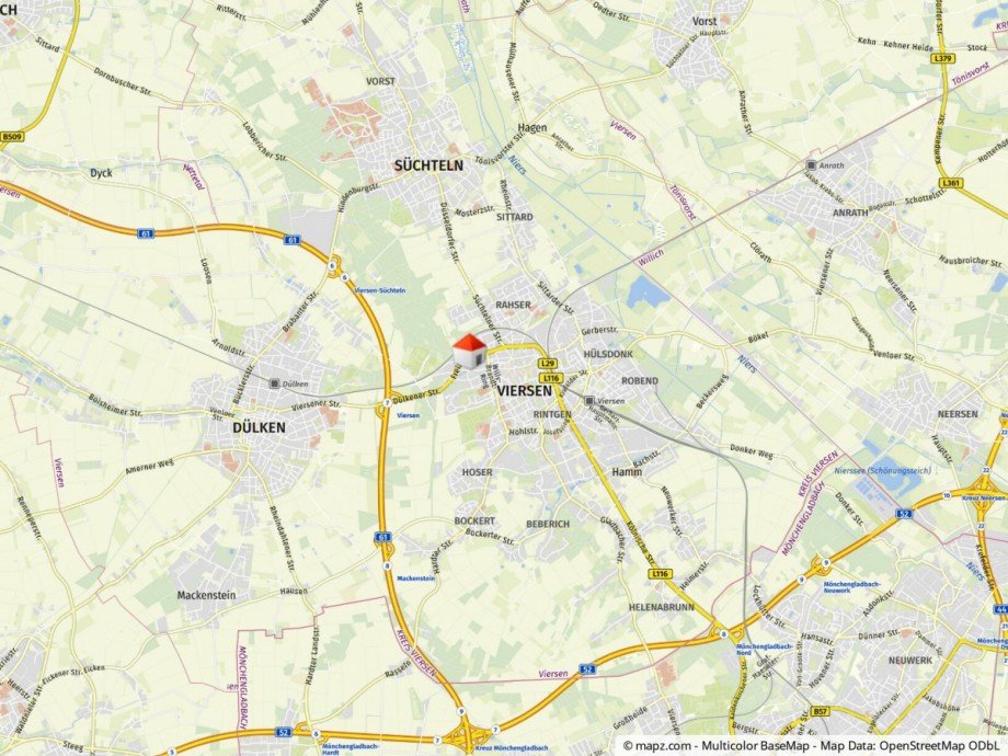 Lageplan Penthousewohnung Viersen