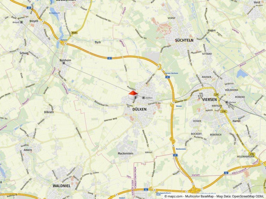 Lageplan Dachgeschosswohnung Viersen