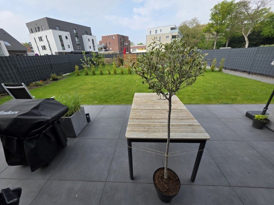 Blick von der Terrasse Erdgeschosswohnung Viersen