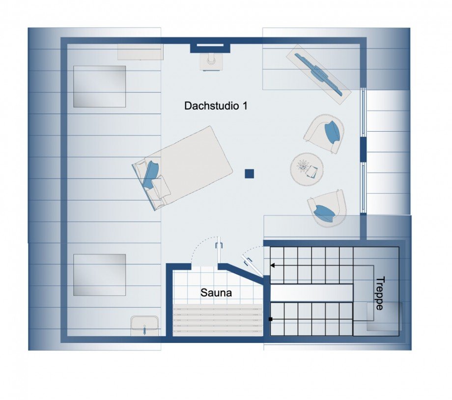 Dachstudio mit Sauna Reihenendhaus Viersen