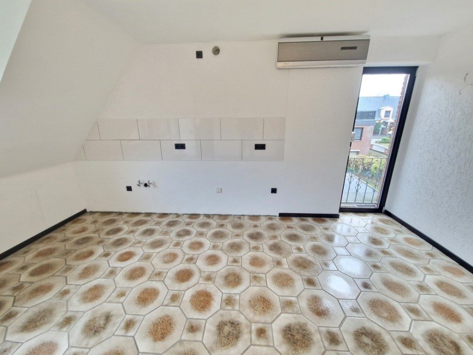 Wohnzimmer / offene K�che Etagenwohnung Viersen