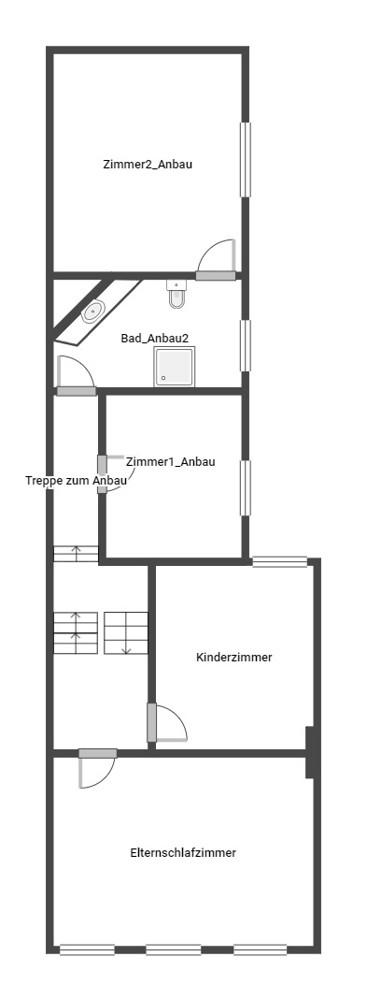 Grundriss OG Reihenmittelhaus Viersen