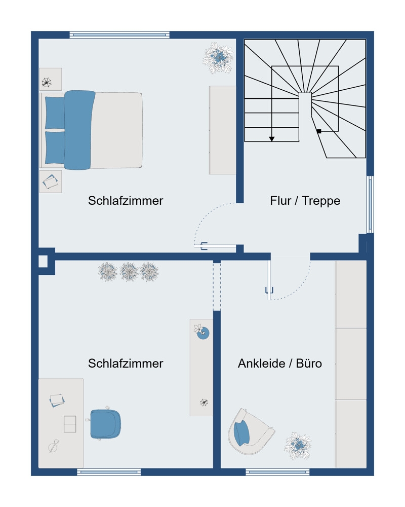 Obergeschoss Reihenendhaus Viersen