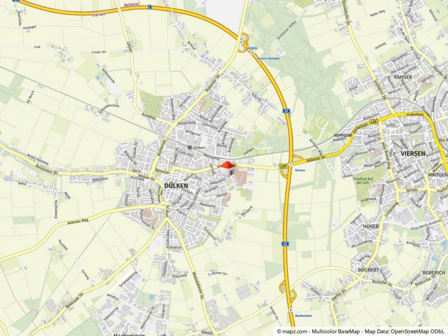 Lageplan Maisonettewohnung Viersen