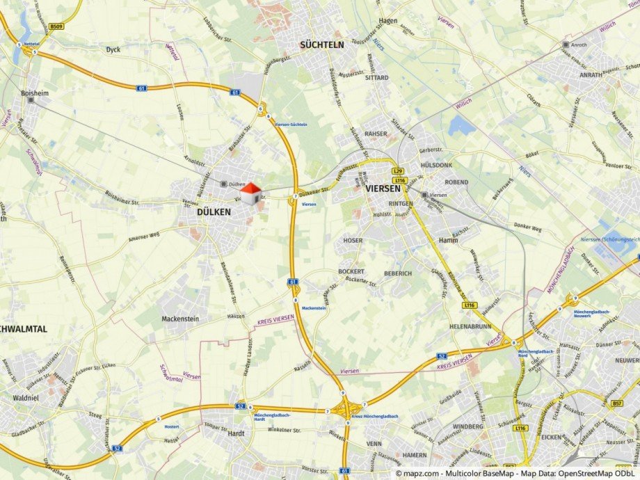 Lageplan Etagenwohnung Viersen