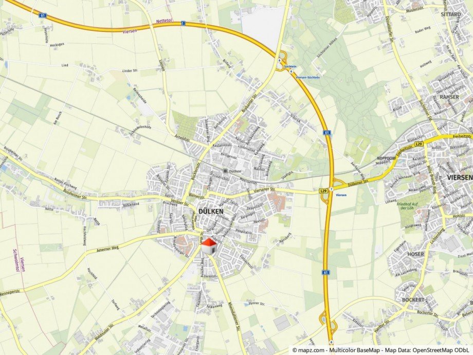 Lageplan Maisonettewohnung Viersen