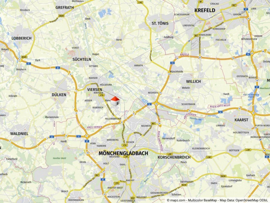 Lageplan Reiheneckhaus Viersen