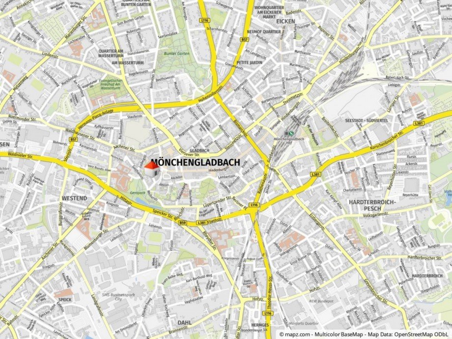 Lageplan Mehrfamilienhaus M�nchengladbach