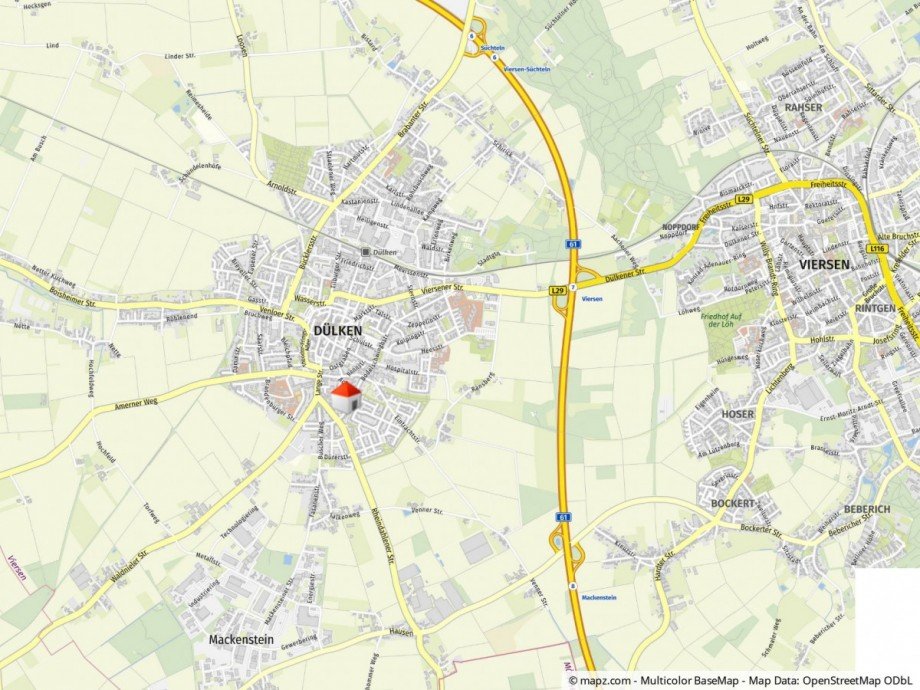 Lageplan Doppelhaush�lfte Viersen