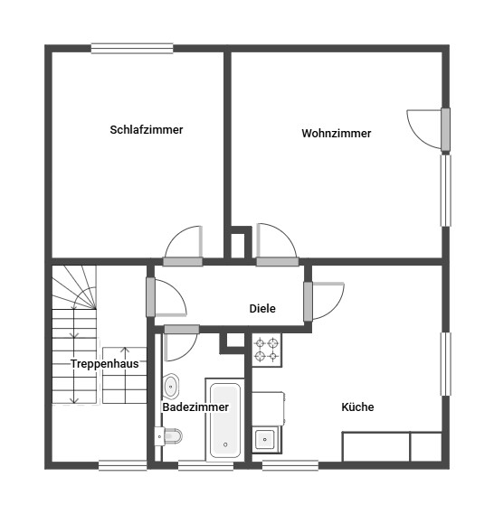 Obergeschoss Mehrfamilienhaus Viersen
