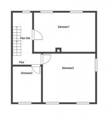 Obergeschoss Renovierungsbed�rftiges Reihenendhaus mit Anbau und Doppelgarage in Viersen-D�lken