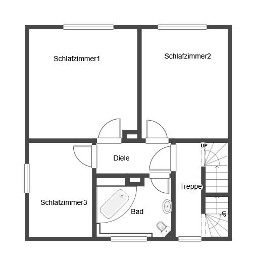 Obergeschoss Doppelhaush�lfte Viersen