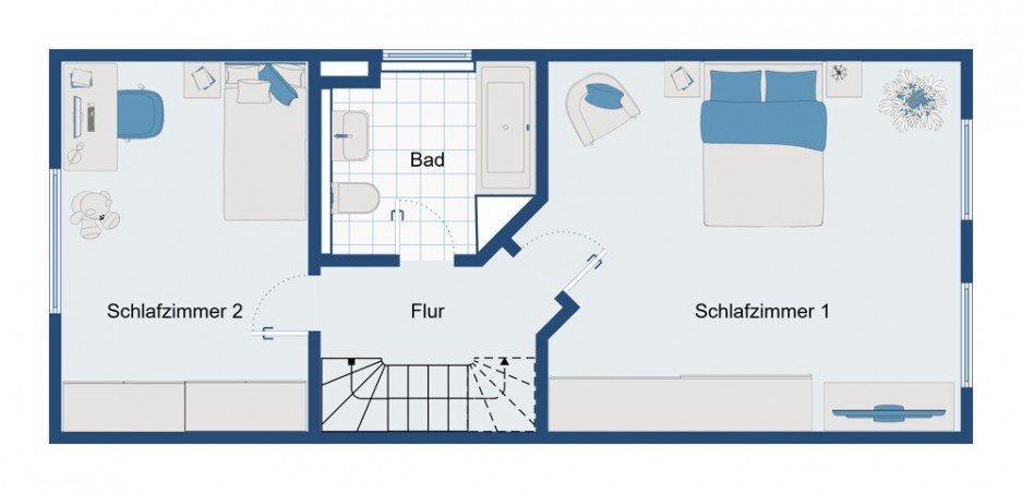 Obergeschoss Reihenendhaus M�nchengladbach