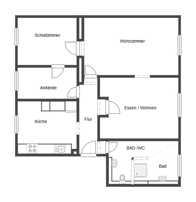 Obergeschoss Maisonettewohnung Viersen