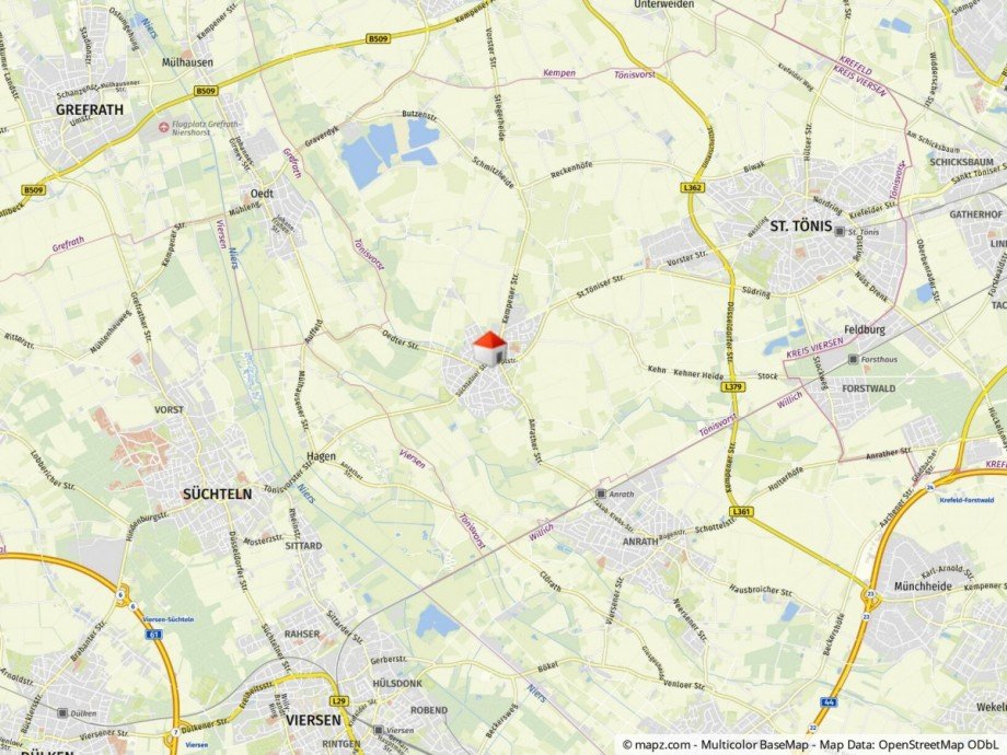 Lageplan Etagenwohnung T�nisvorst