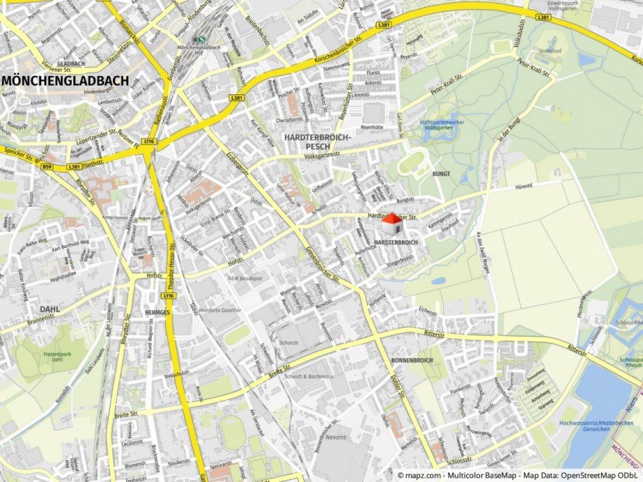Lageplan Zweifamilienhaus M�nchengladbach