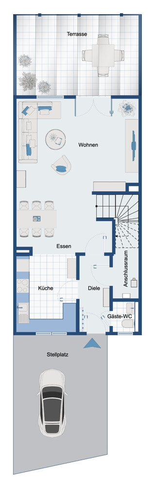 Grundriss Erdgeschoss Reihenhaus Nettetal