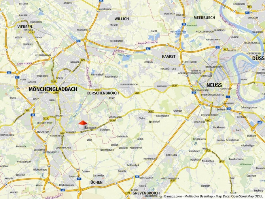 Lageplan Reihenendhaus M�nchengladbach