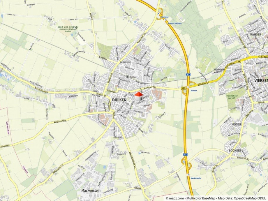 Lageplan Etagenwohnung Viersen