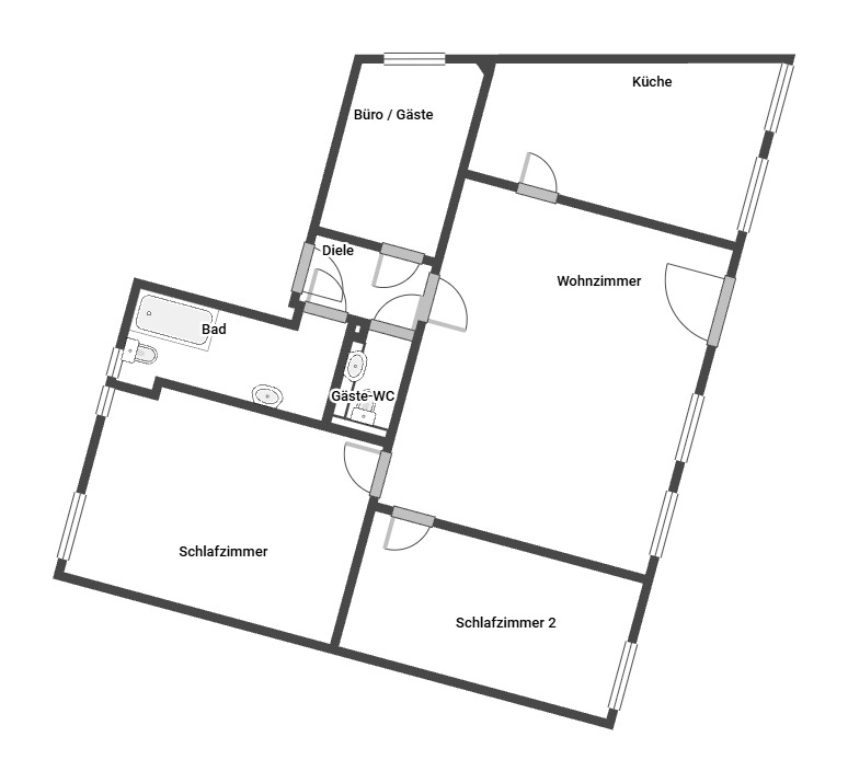1. Obergeschoss Etagenwohnung M�nchengladbach